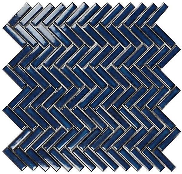Chevron blauw glans 28,3x27,7 cm