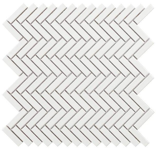 Chevron wit glans 28,3x27,7 cm