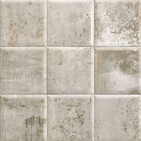 Industrial Tin Tile Grey 20x20 cm