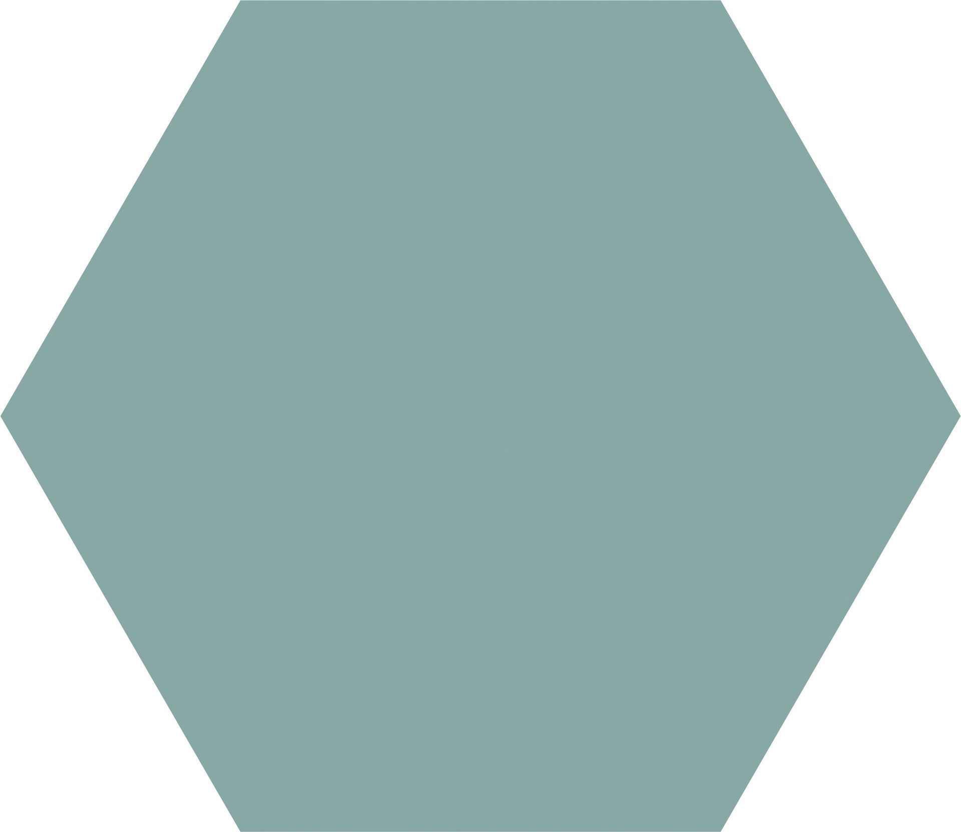 Hexagon Good Vibes unikleur lagoon 14x16 cm