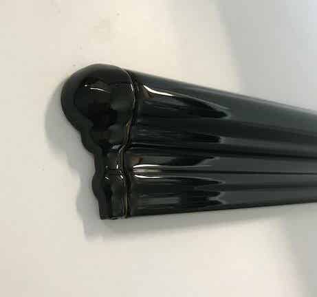 Buitenhoek moldura zwart glans 2,5x5 cm