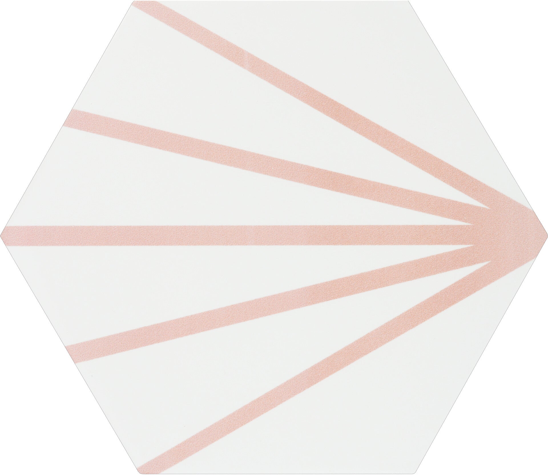 Hexagon Meraki patroontegel Line Rosa 19,8x22,8 cm