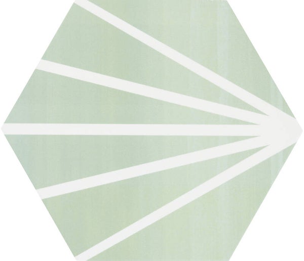 Hexagon Meraki patroontegel Verde 19,8x22,8 cm
