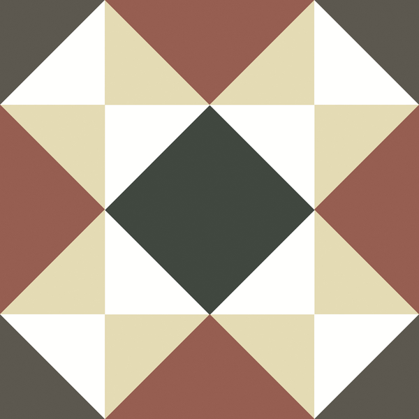 Zement Fliese Westminster 2 Red 14x14 cm