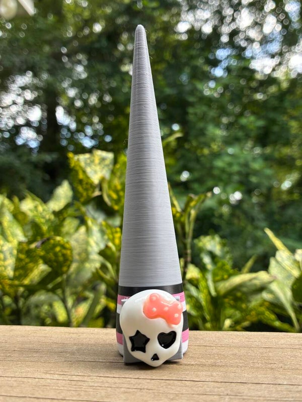 Girl Skull w/bow Ring cone
