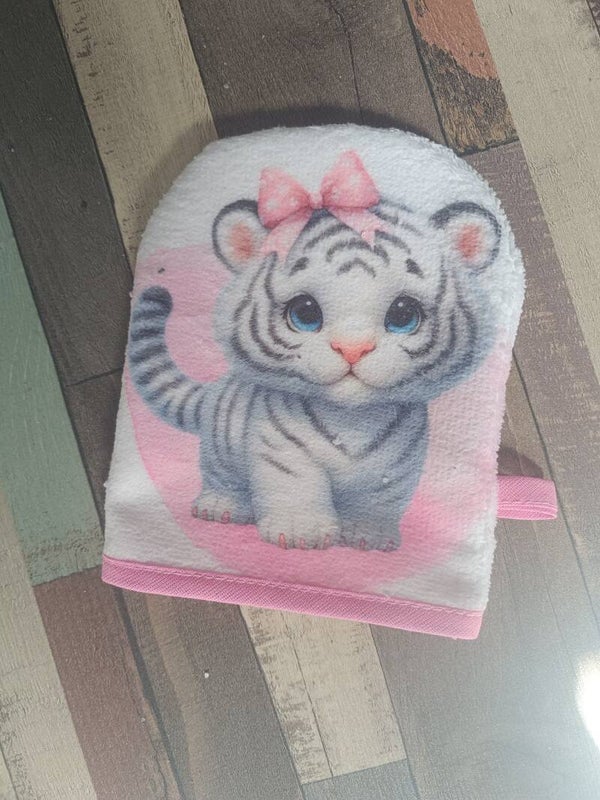 Gants de toilette tigre
