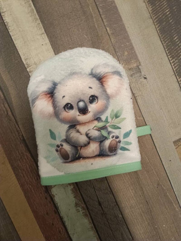 Gant de toilette koala