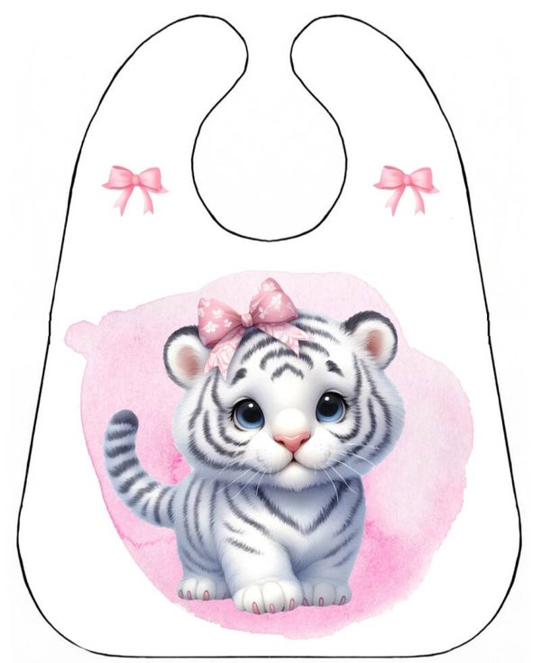 Bavoirs tigre blanc