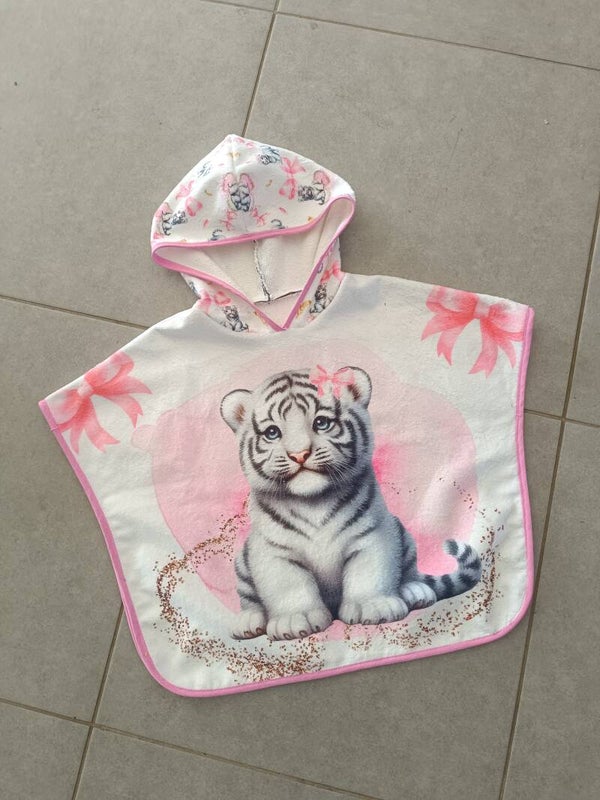 Poncho tigre blanc