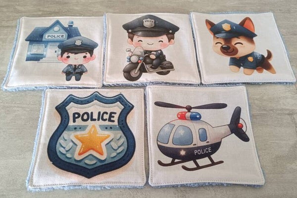 Lingettes lavables policiers 👮