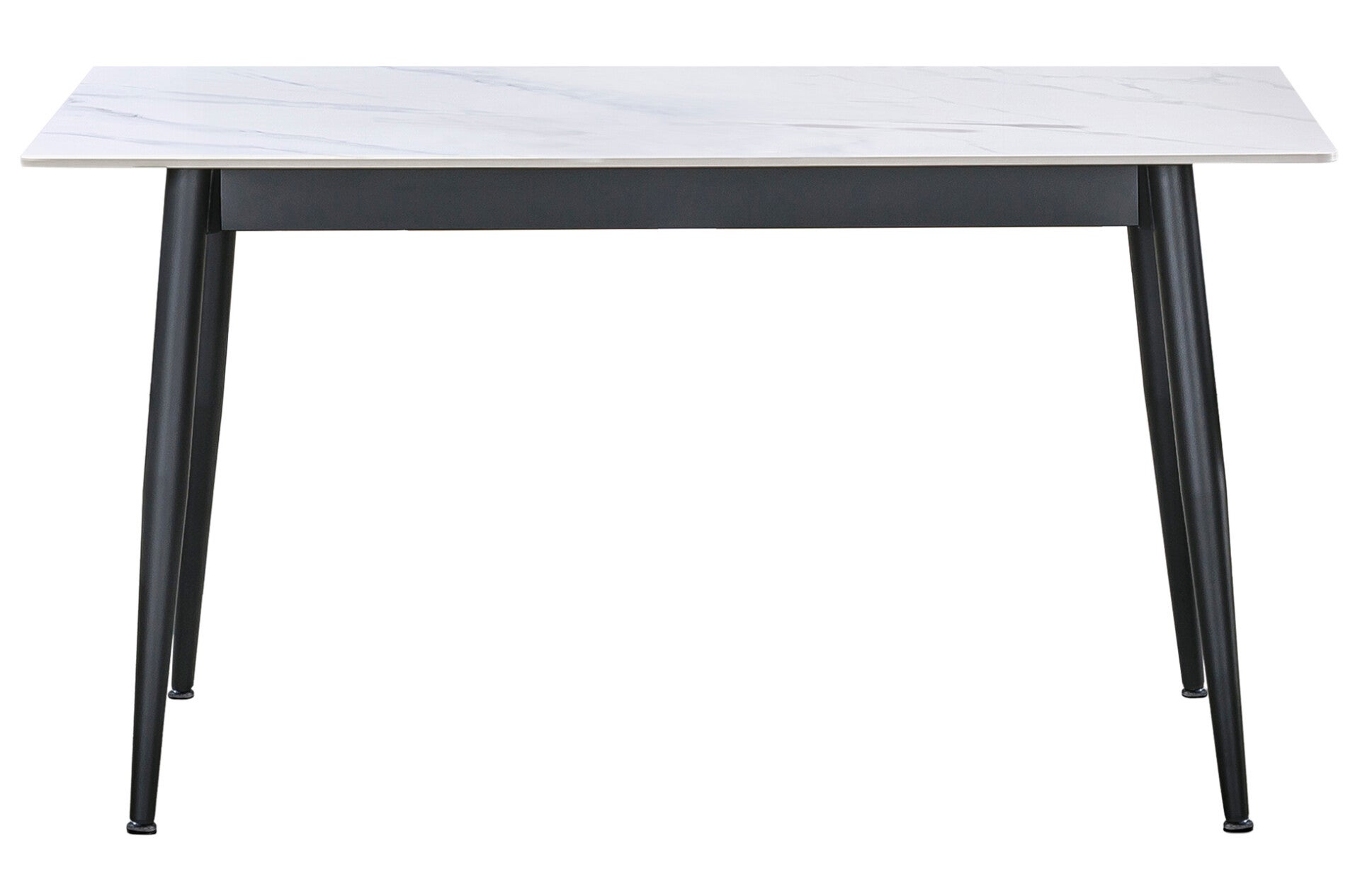 MESA COMEDOR FIJA BERNA 140 x 80 CM CERAMIC BLANCO/GREES GRIS