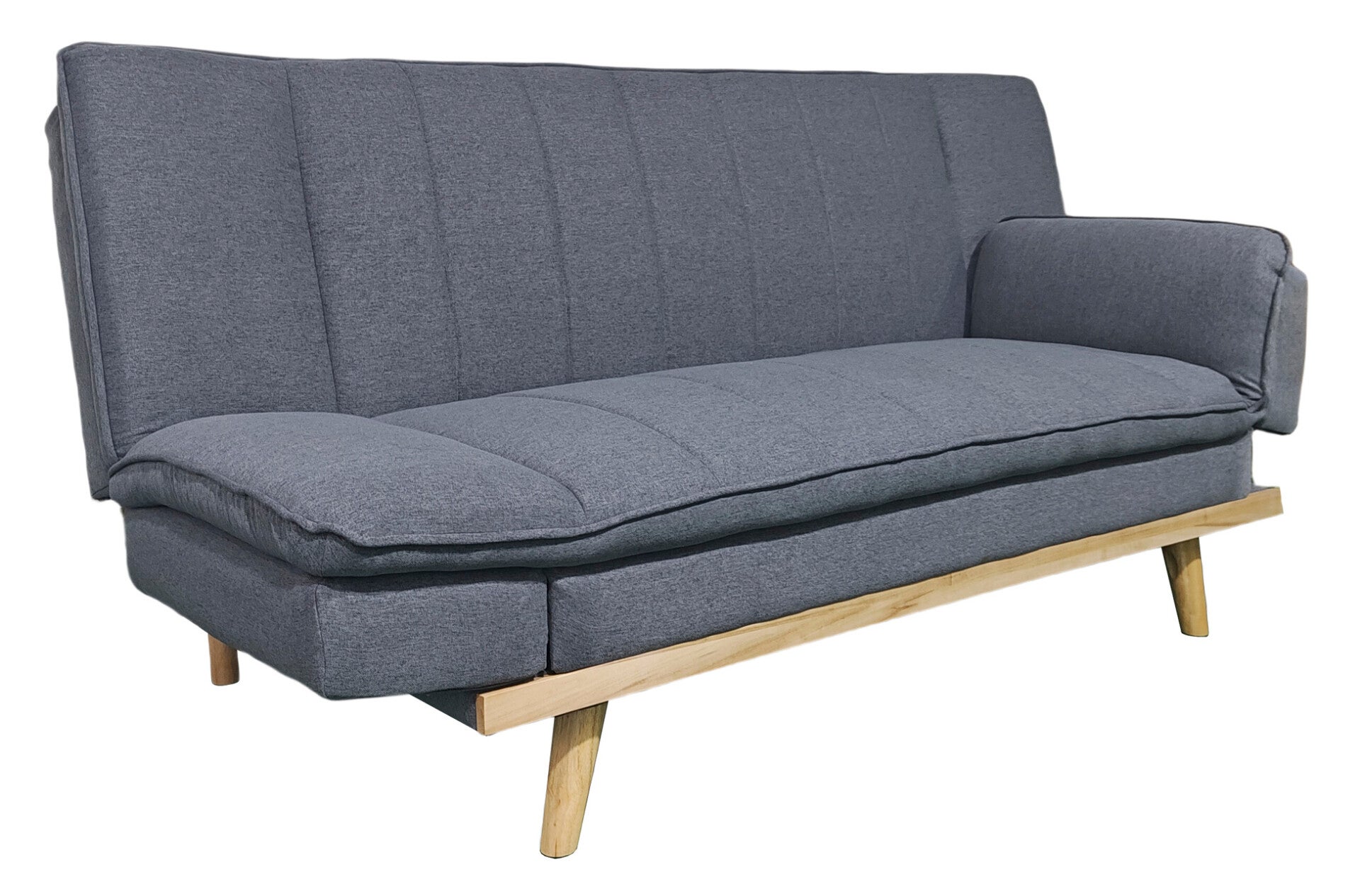 SOFA CAMA LOUNGE XL 114 x 189 CM TEJIDO GRIS