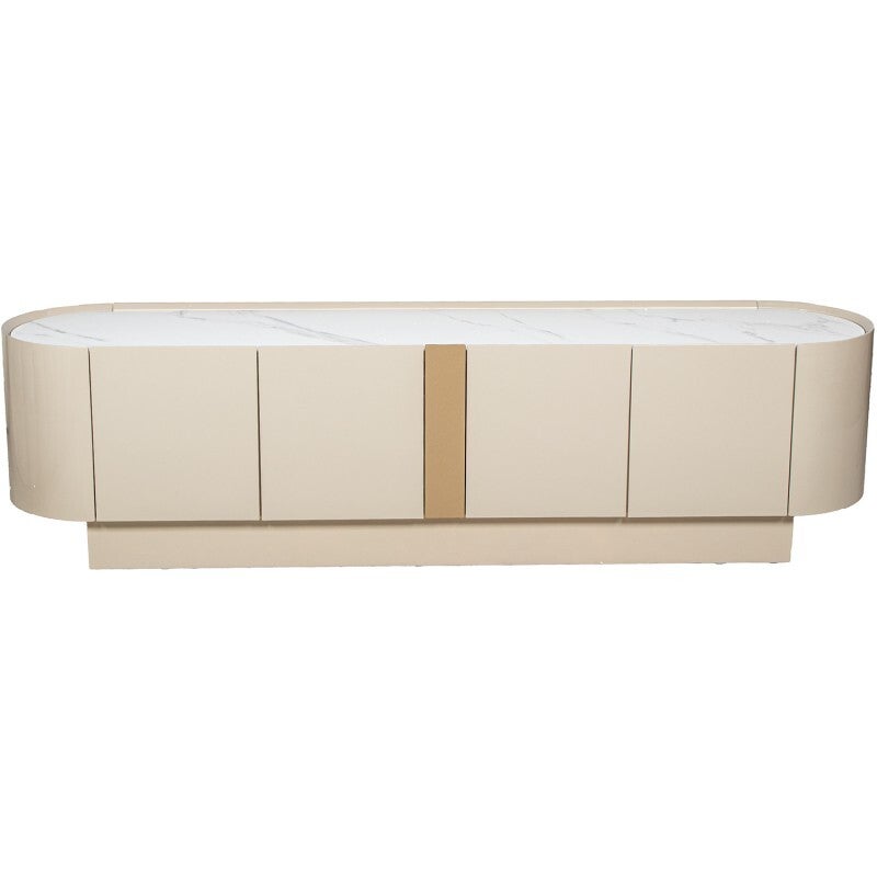 Mesa Tv Madera Beige C/4 Puertas 180x40x48cm