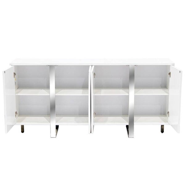 Aparador Madera Blanco C/4 Puertas +91231 180x40x85cm