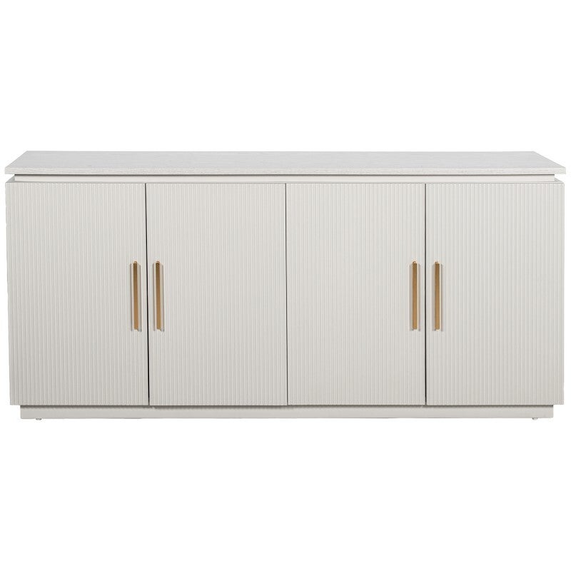 Aparador Madera C/4 Puertas Color Beige 160x40x76cm