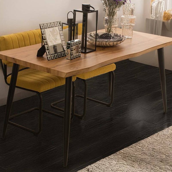 Mesa De Comedor Metal Tablero Dm C/lámina Melamina 160x80x75cm