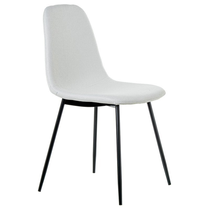 Silla Metal Negro Tapizado Beige 45x53x85cm Alt.asiento:48cm