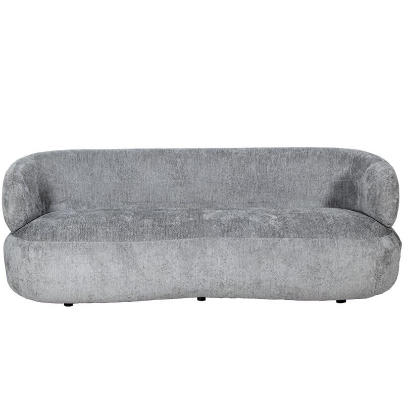 Sofá 3 Plazas Tela Gris 231x91x78cm Alt. Asiento:46cm