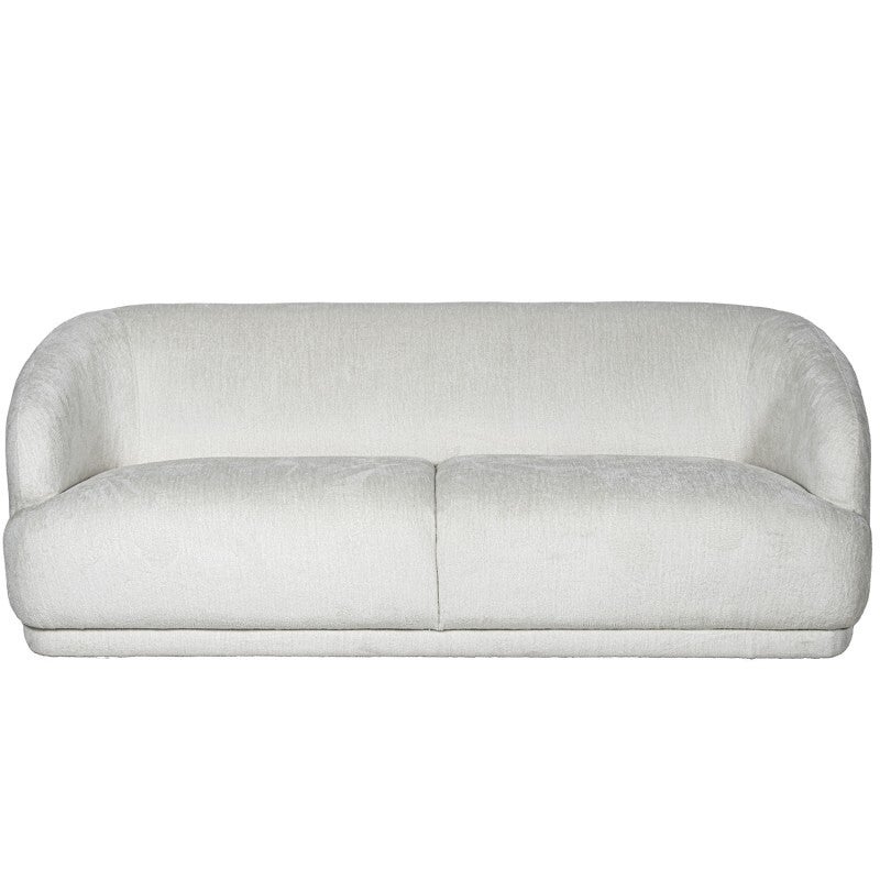 Sofá 3 Plazas Tela Beige 203x93x72cm Alt. Asiento:42cm