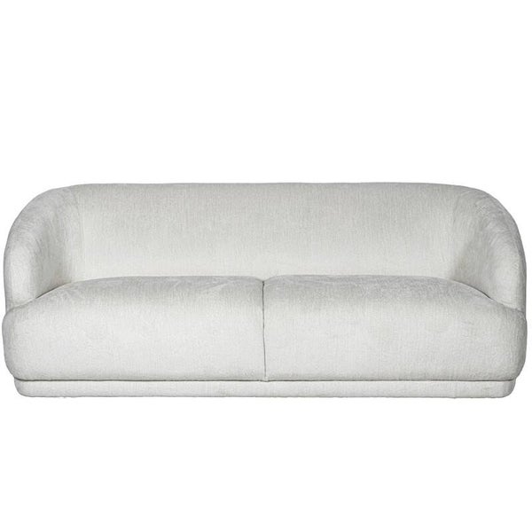 Sofá 3 Plazas Tela Beige 203x93x72cm Alt. Asiento:42cm