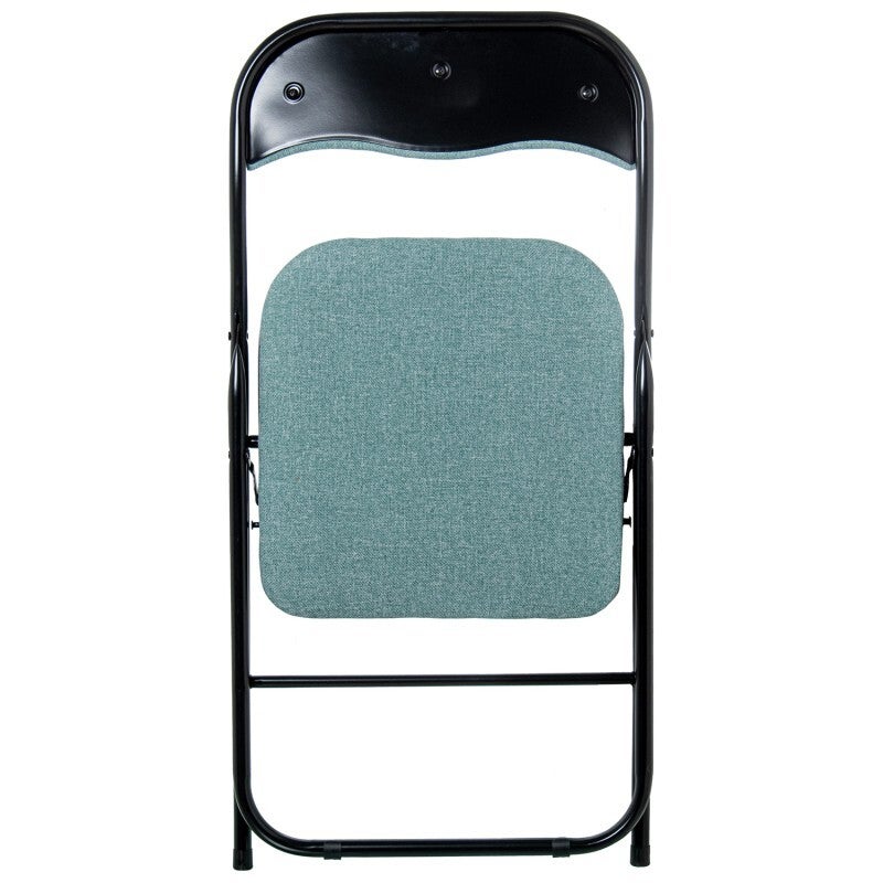 Silla Plegable Metal Negro Tela Verde 44x47x80cm Alt.asiento:45cm