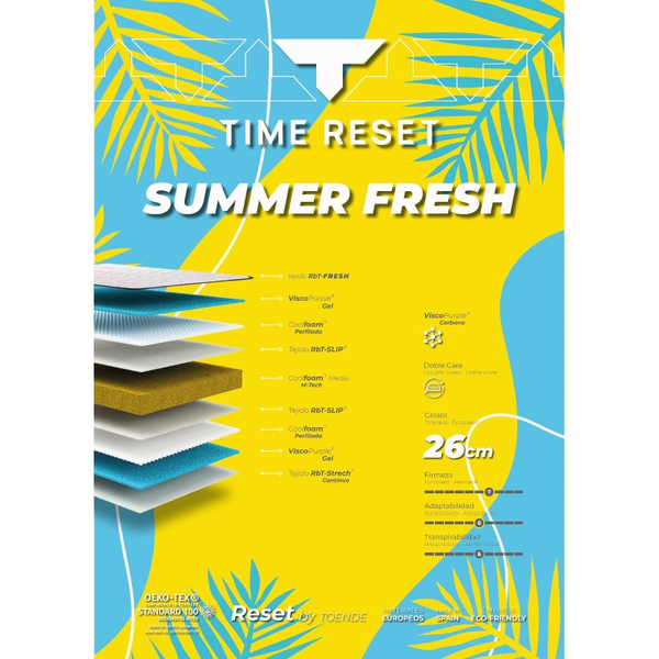COLCHÓN SUMMER FRESH 22 RESET BY TOENDE