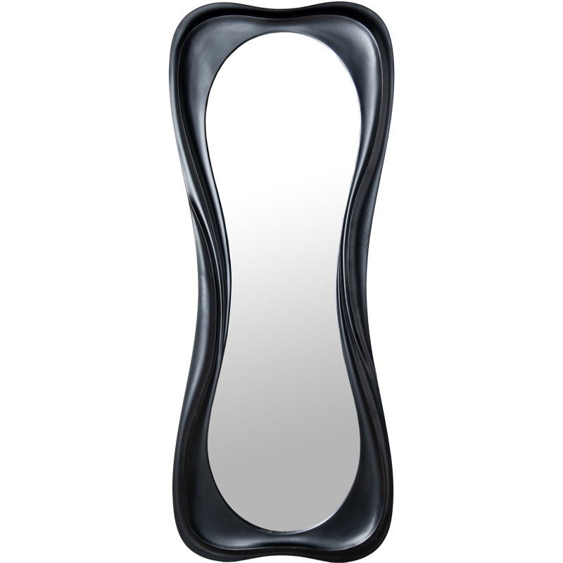 Espejo De Pie Madera Dm Lacado Negro 70x4x175cm