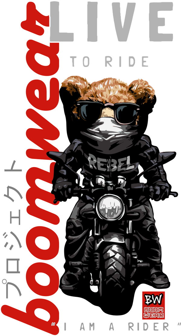 "Live to Ride" Boom Wear Custom T-shirt