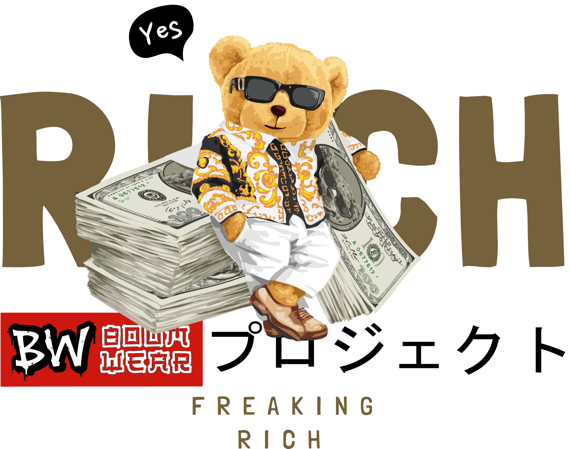 "Freaking Rich" Boom Wear Custom T-shirt