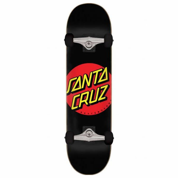 Santa Cruz Classic Dot Full Black Complete Skateboard 8.0"