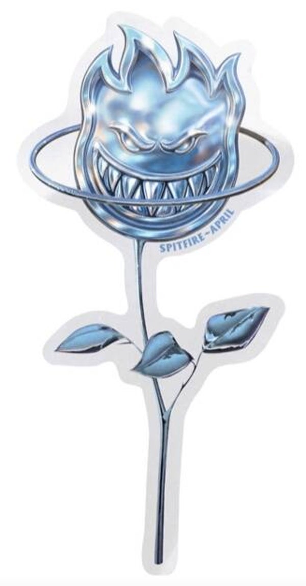 Spitfire x April Bighead Rose Sticker Medium Blue