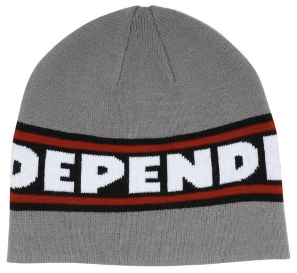 Independent Bar Logo Skull Beanie Grey - One Size