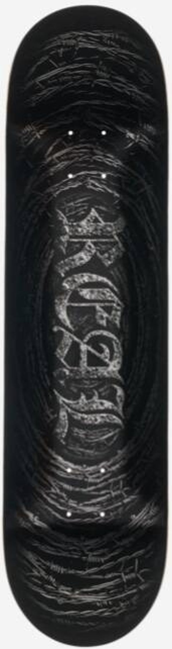 Real Team Barbed Wire Foil Oval Skateboard Deck Black - 8.5"