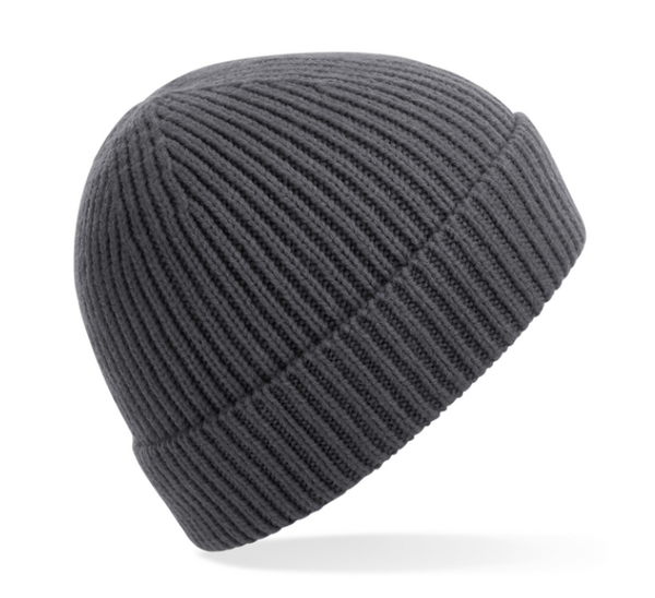 Beechfield Engineered Knit Ribbed Beanie - Graphite grey