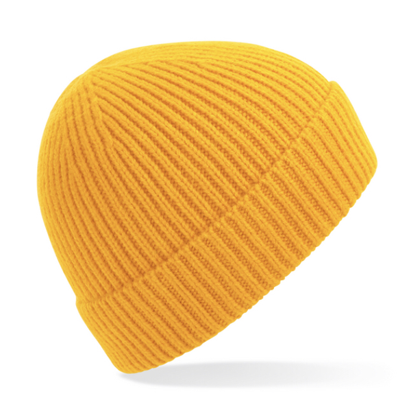 Beechfield Engineered Knit Ribbed Beanie - Yellow
