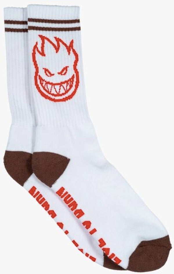Spitfire Bighead Socks White/Burgundy/Red - One size