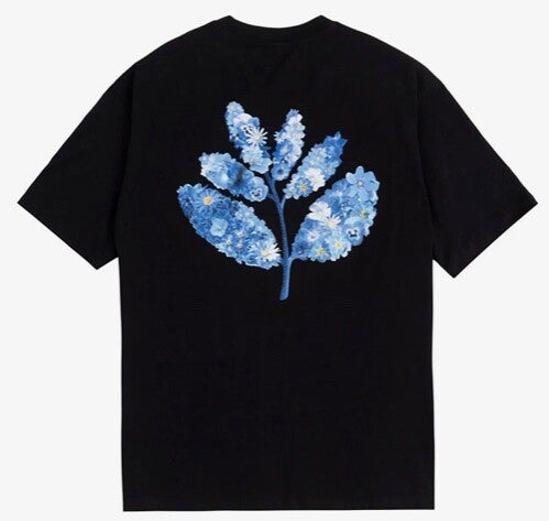 Magenta Skateboards X Blue Flowers T-shirt - Black