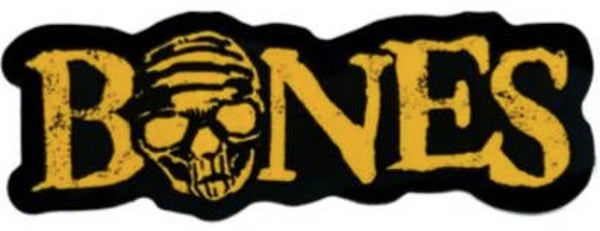 Bones Wheels Black & Gold Sticker - 4" (3,5 x 9cm)
