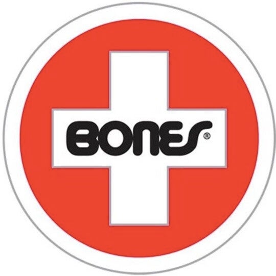 Bones Swiss Logo Round Sticker 3″ Red (7,5 x 7,5cm)