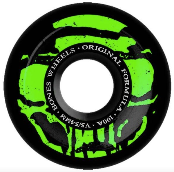 Bones Mummy Skulls OG V5 100A Skateboard Wheels Black - 54mm