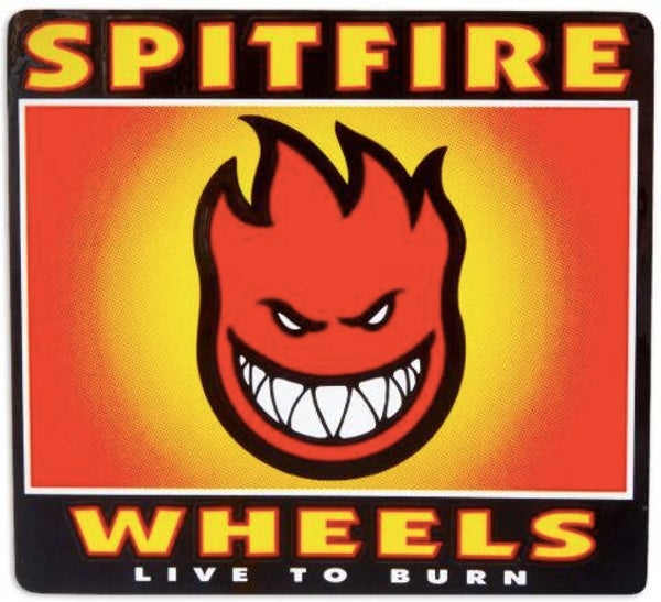 Spitfire Bighead Box Sticker Black Small - 7.5 x 8.5cm