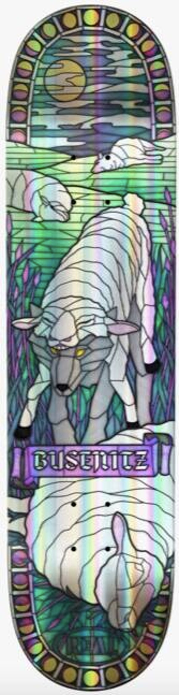 Real Dennis Holographic Cathedral Skateboard Deck - 8.38"