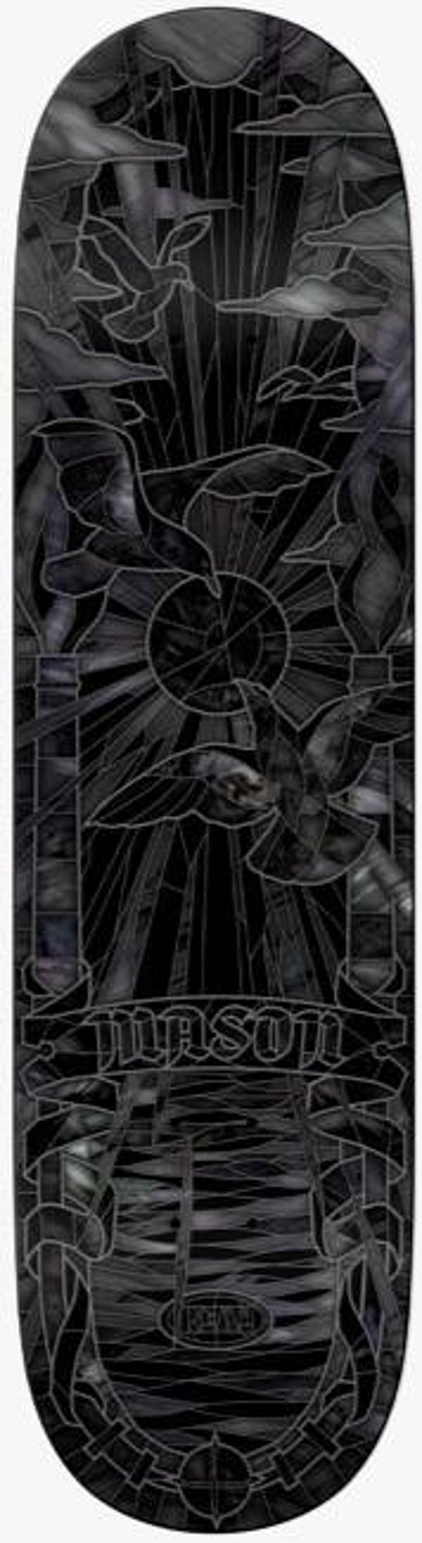 Real Mason Black Sunday Cathedral Skateboard Deck Black 8.25