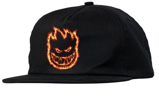Spitfire Charred Remains 5P Snapback Hat Black
