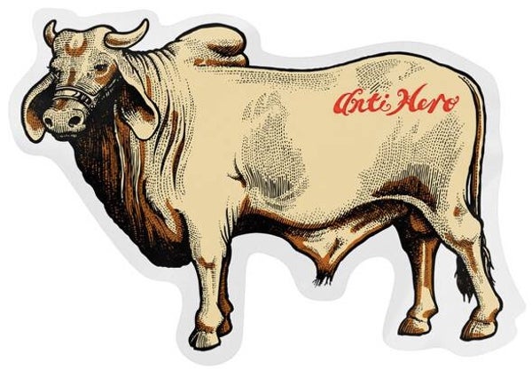 Anti Hero Cow Sticker 7 Inch - 12.5 x 17.5cm
