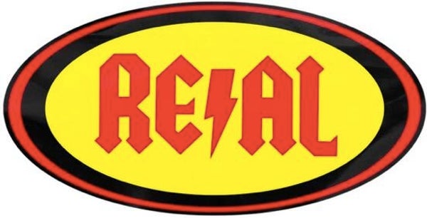 Real Deeds Oval Sticker Yellow Medium - 9.5 x 19.5cm