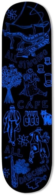 Skateboard Cafe Gaurab Sketches C2 Shape Deck Black - 8.38