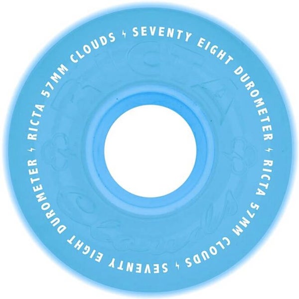 Ricta Clouds Aqua Glow In The Dark Skateboard Wheels 78a - 57mm