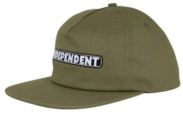 Independent Bar Logo Snapback Cap Green
