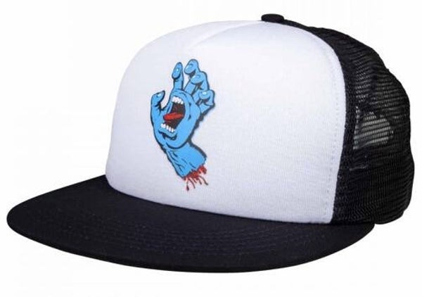 Santa Cruz Classic Hand Meshback White Snap Back
